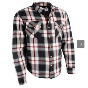 MILWAUKEE LEATHER MPM1625 MEN'S PLAID FLANNEL BIKER SHIRT